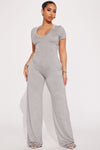 Perfect Weekend Jumpsuit - Heather Grey