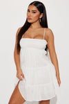 Dalilah Babydoll Mini Dress - White