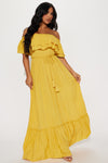 Caribbean Beauty Maxi Dress - Yellow