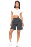 Here To Lounge Sweatshorts - Charcoal