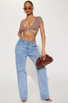 Tall Bend The Rules Slouch Fit Jeans - Light Blue Wash