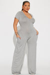 Perfect Weekend Jumpsuit - Heather Grey