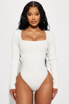 Arianna Snatched Bodysuit - Off White