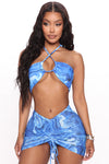 Maui Dreams 3 Piece Bikini Set - Blue/combo