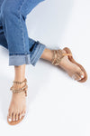 Breaking The Link Flat Sandals - Nude