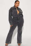 Olivia Denim Jumpsuit - Black