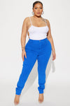 Classic Color High Waist Skinny Jeans - Blue