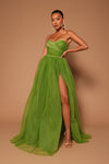 Elle Tulle Gown - Chartreuse