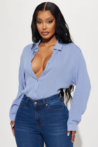 To Top It Off Shirt - Blue