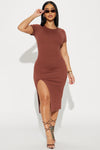 Quinn Midi Dress - Brown