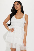 Dana Tulle Mini Dress - Ivory