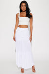 Summer Feels Maxi Skirt - White