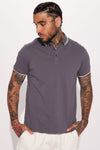 Wilson Short Sleeve Polo - Charcoal