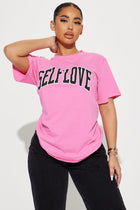 More Self Love Tunic Top - Pink