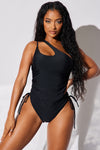 Mariah Ruched 1 Piece Swimsuit - Black