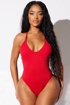 Davina 1 Piece Swimsuit  - Red