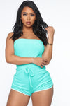 Leena Tube Romper - Sky Mint