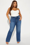 By The Hour Non Stretch Straight Leg Jeans - Dark Wash