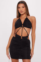 Too Be Free Mini Dress - Black