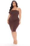 Rhianna Tube Dress - Chocolate