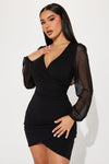 Hillary Wrap Dress - Black