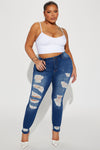 Imagine That High Rise Stretch Skinny Jeans - Dark Wash