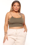 KiKi Cropped Top - Olive