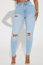 Booty Lifter Curvy Stretch Skinny Jean - Light Wash