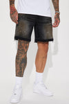 Galaxy Relaxed Denim Shorts - Black Wash