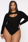 Check Your Facts Bodysuit - Black