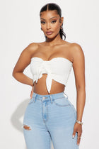 Simplistic Linen Tube Top - White