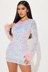 Sheri Sequin Mini Dress - Pink