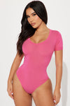 Favorite Tee Bodysuit - Fuchsia