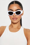 Get With The Vibe Sunglasses - White