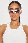 She A Baddie Sunglasses - White