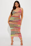 Modest Muse Crochet Maxi Dress - Multi Color