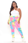 Stay Vibin' Tie Dye Skinny Jeans - Multi Color