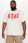 Goat Stencil Short Sleeve Tee - Tan