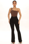 Petite Deep In My Soul Flare Jeans - Black