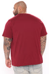 Essential Crew Tee - Burgundy