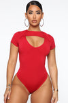 Cut Loose Bodysuit - Red