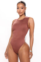 Alana Sleeveless Bodysuit - Brown