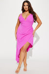 Radio Moves Maxi Dress - Fuchsia