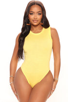 Alana Sleeveless Bodysuit - Yellow