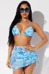 Maci Bikini Cover Up 3 Piece Set - Blue