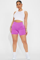 Skip To It Biker Short - Purple