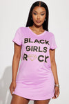 Black Girls Rock PJ Sleep Shirt - Orchid