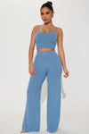 At The Spot Pant Set  - Blue