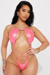 Bria Cut Out 1 Piece Swimsuit - Hot Pink