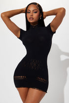 Espy Gaze Mini Dress - Black